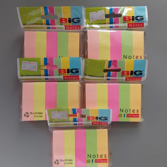 

STICKY NOTES BIG 76X51MM 5 WARNA POST IT