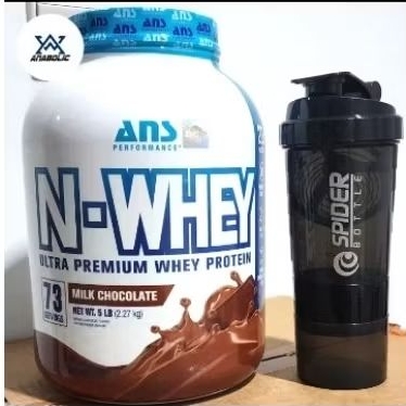 ANS NWHEY N WHEY N-WHEY PROTEIN 5LBS 5 LBS 5LB 5 LB BPOM FREE SHAKER
