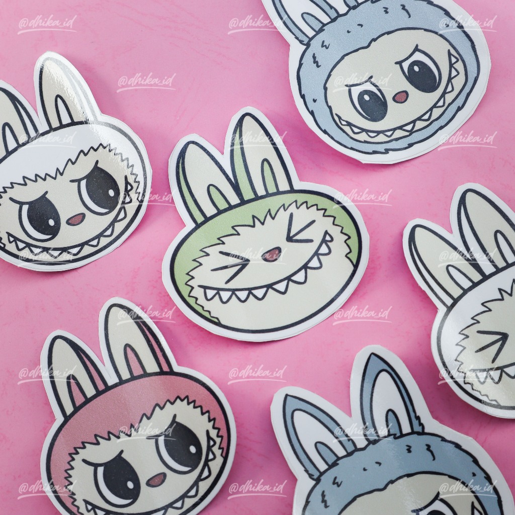 

Stiker Sticker Tempelan Karakter Lucu Anak The Monsters Labubu Zimomo Viral