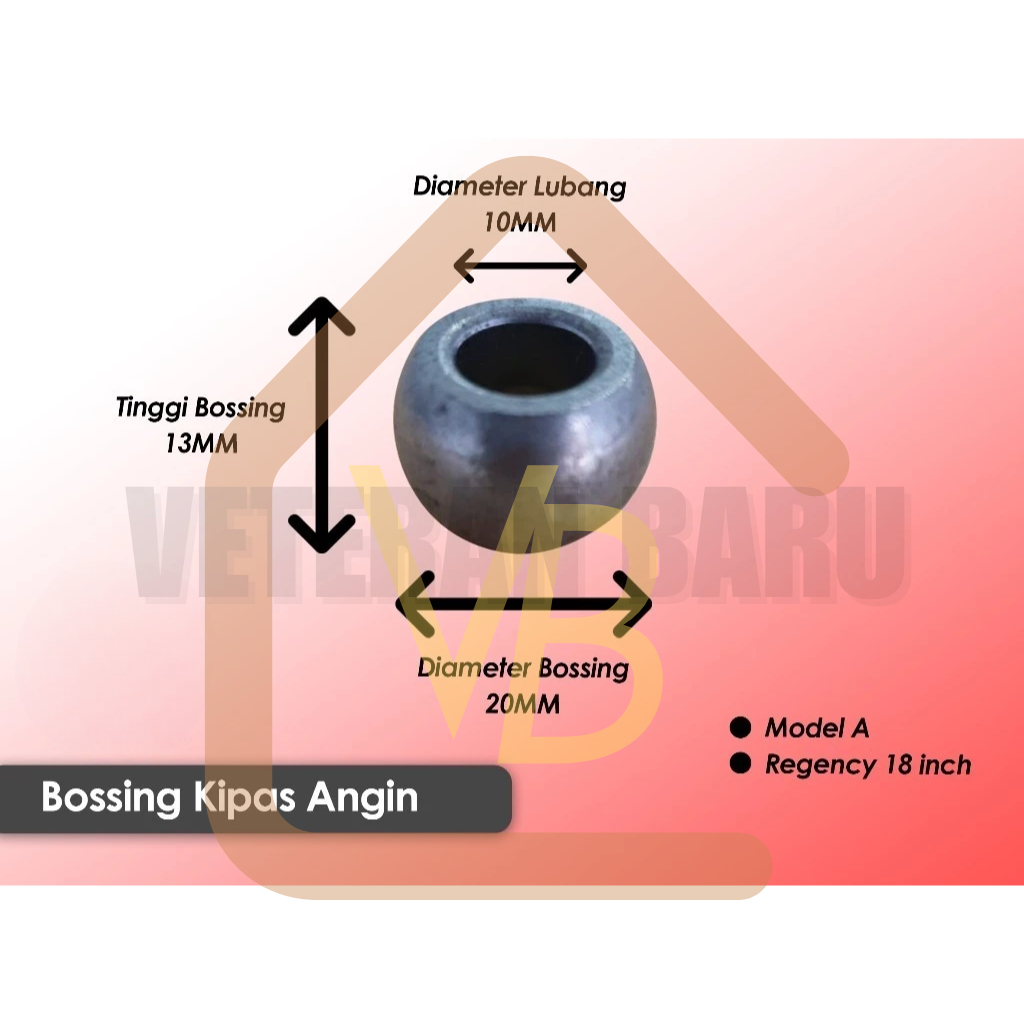 BOSING BOSHING BUSHING KIPAS ANGIN AS 10mm BESI TORNADO 18 inch REGENCY SEKAI MULTI BULAT POLOS