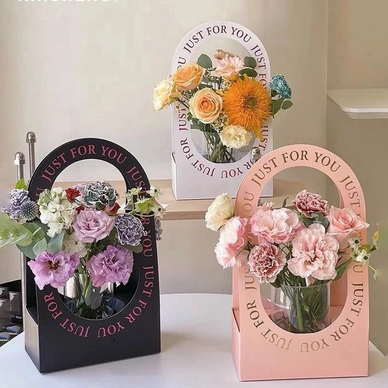 

Kotak Tenteng Bunga Just For You Flower Bloom Box Handy Bag Florist