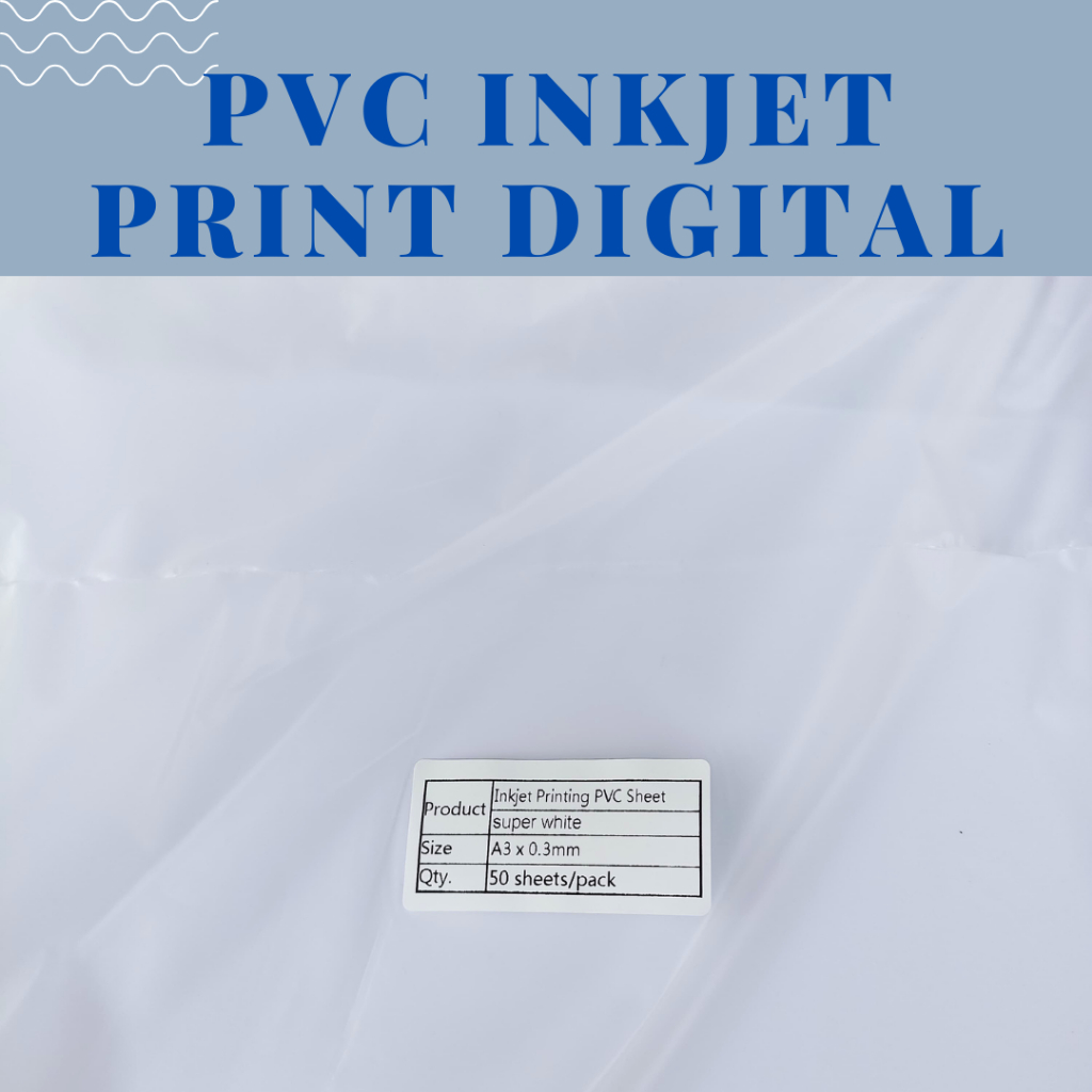 

BAHAN ID CARD KERTAS PVC INKJET A3 0,3 MM/PRINT DIGITAL SHEET/BAHAN ID CARD PRESS OVEN/KERTAS PVC