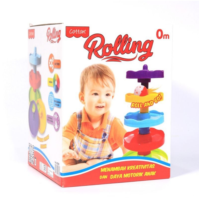 mainan bayi cotton rolling