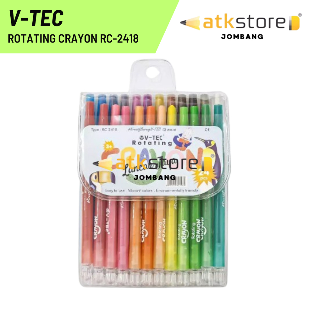 

V-TEC Rotating Crayon RC-2418/24W (LONG) / Crayon Putar / Caryon Ulir / Krayon