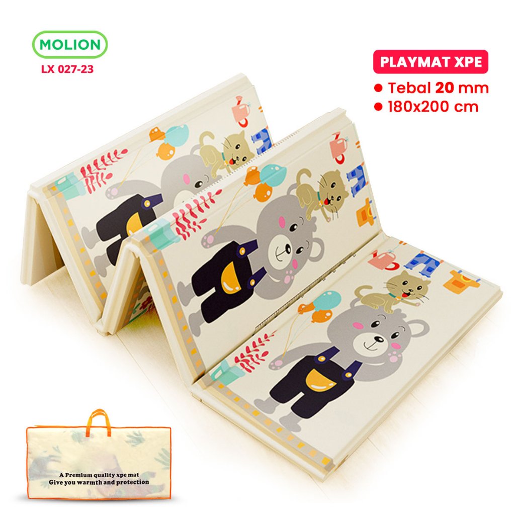 MOLION TOYS Playmate Bayi Karpet Lipat Playmat Foam XPE Karpet Ruang Tamu Playmat Foam Lipat XPE 027