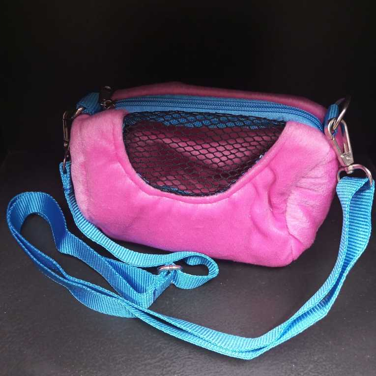 ADEWAP GLIDER - Lady Bag Travel Bonding Pouch Tas Hewan untuk Sugar Glider SG Motif Perempuan