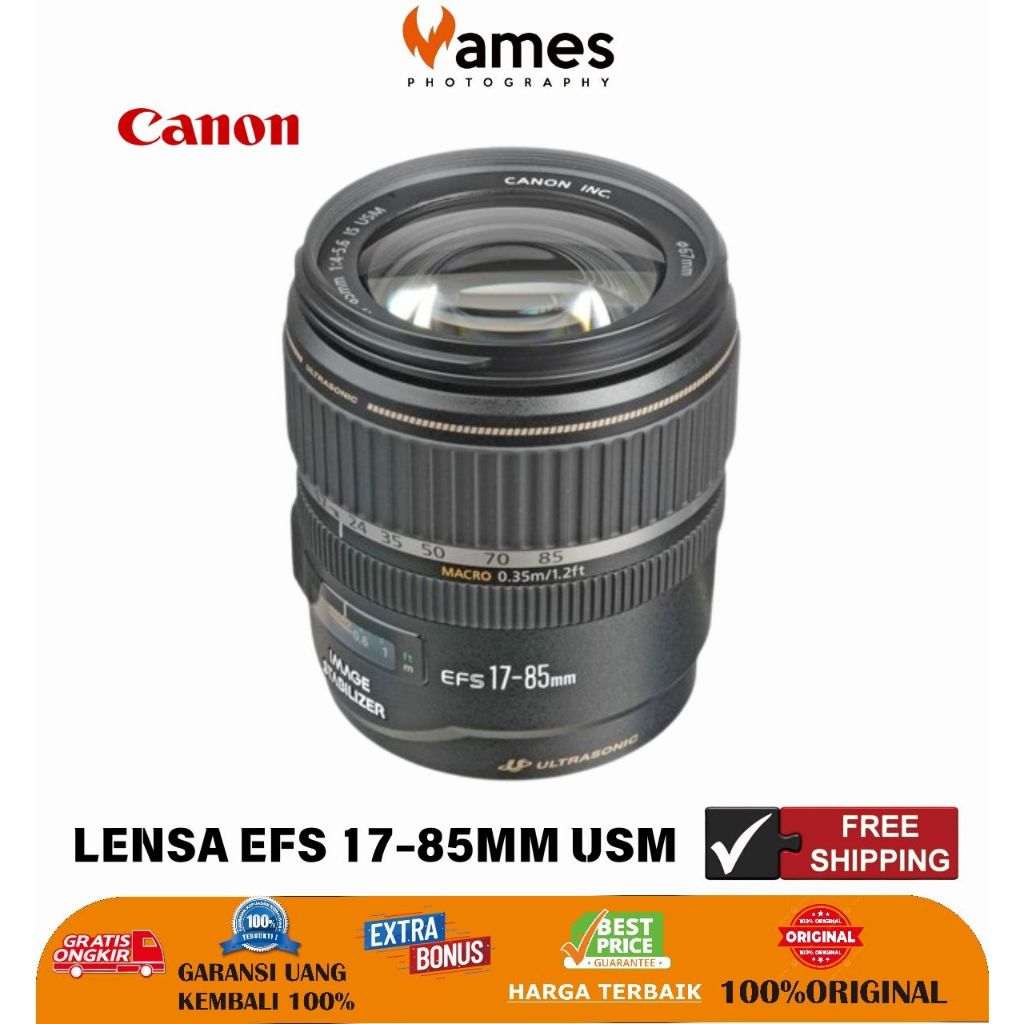 Lensa CANON 17-85mm EFS IS USM For Kamera Dslr - Lensa Wide