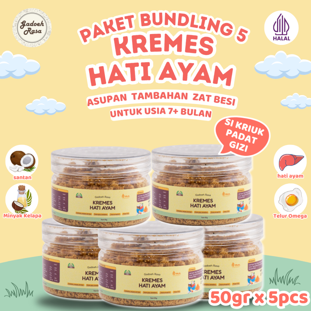 

Gadoeh Rasa Kremes Hati Ayam - Paket 5 Toples 50gr