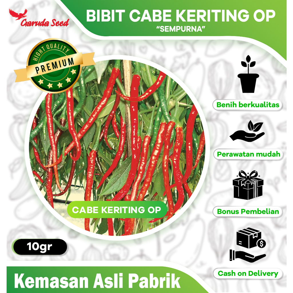 Benih Bibit Cabe Keriting Unggul Sempurna 10 Gram Garuda Seed