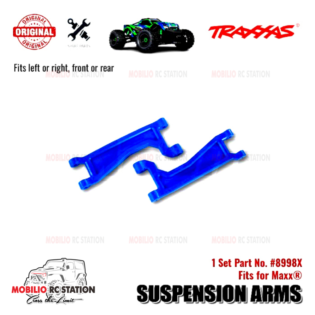 Traxxas Part #8998X Suspension Arms Upper Blue for use with #8995 WideMaxx Suspension Kit RC Maxx Mo