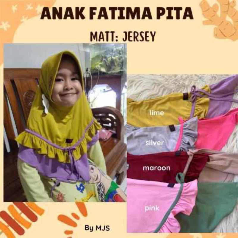 Jilbab Anak/Jilbab Anak Terbaru/Jilbab Anak Grosir/Fatima Pita