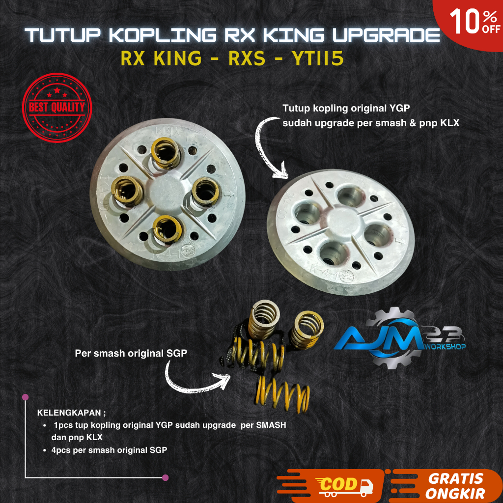 PAKET TUTUP&PER SMASH KOPLING RX KING
