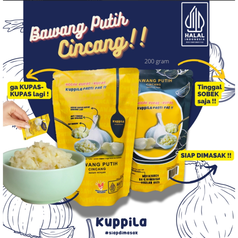 

BAWANG PUTIH CINCANG dalam MINYAK - 200gram