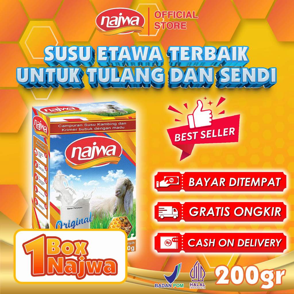 

SUSU ETAWA NAJWA PLUS MADU - SOLUSI ATASI MASALAH SENDI KAKU 100% ORIGINAL