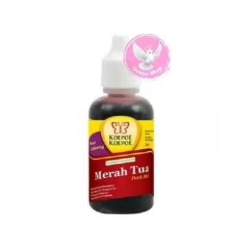 

[2 PCS] Pewarna Merah Tua 30ml Koepoe Koepoe