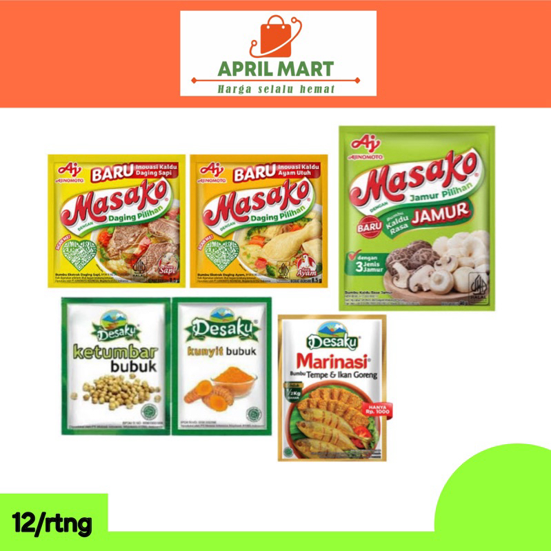 

Bumbu dapur Masako,marinasi,Desaku,ladaku,sedaap bumbu Renceng