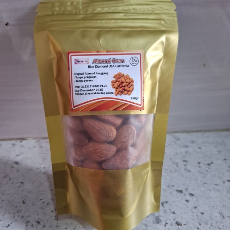 

Almond oven 100gr roasted almond halal kacang almond panggang Blue Diamond USA BPOM