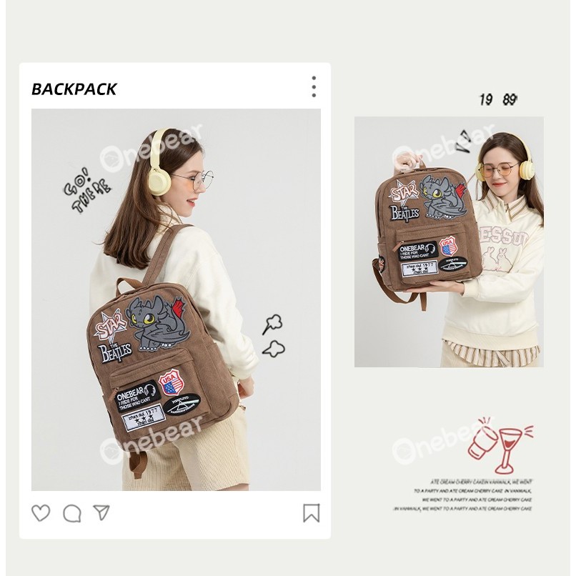 tas ransel Sekolah backpack Kanvas tas ransel wanita import korea fashion Tas Laptop Tahan Air tas s