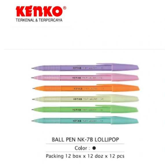 

KENKO PEN NK-7B LOLLIPOP (BLACK) - 1 LUSIN