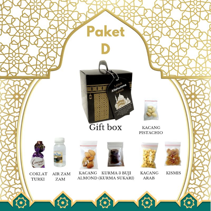 

paket oleh oleh haji dan umrah box Ka'bah kode D