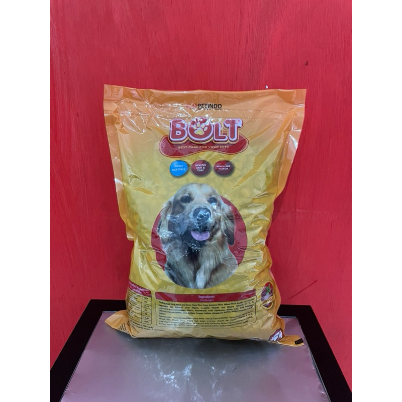 makanan anjing bolt 1kg pakan anjing bolt favorit