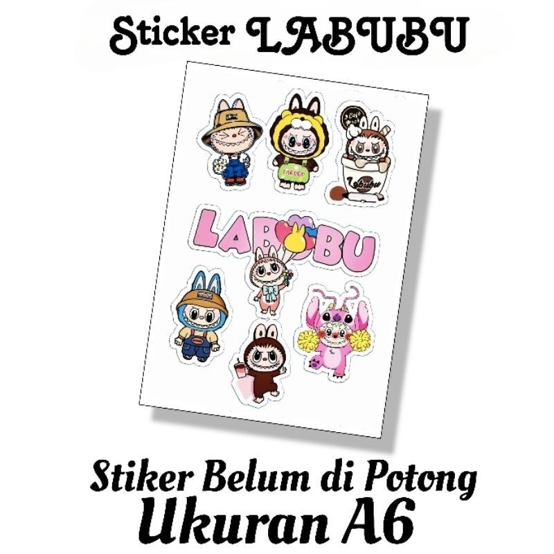 

Sticker Vinyl Labubu Ukuran A6 Belum Dipotong / Sticker Labubu / Stiker Karakter / Sticker Cartoon Lucu / Sticker Belum Dipotong