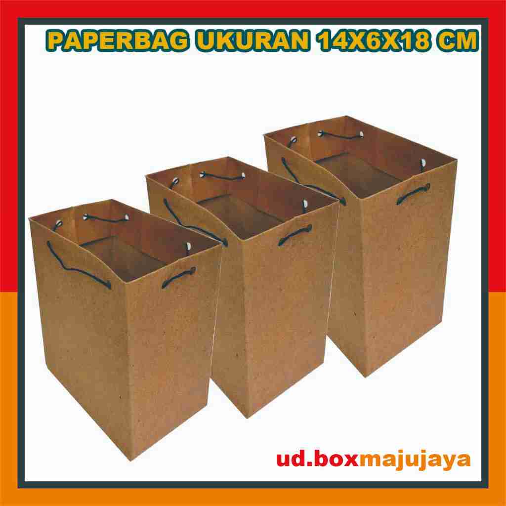 

(PAKET 12 PCS) Paper Bag 14x6x18 Cm / Tas Kertas / Tas Kado / Tas Souvenir / Paperbag kecil