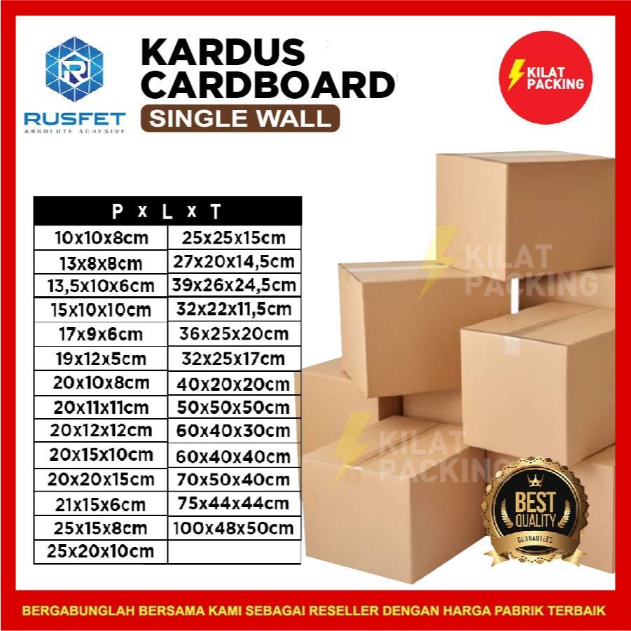 

KARDUS PACKING | DUS KARTON BOX RUSFET | KARTON KOTAK PACKING BARU COKLAT POLOS SATUAN - SIZE KECIL