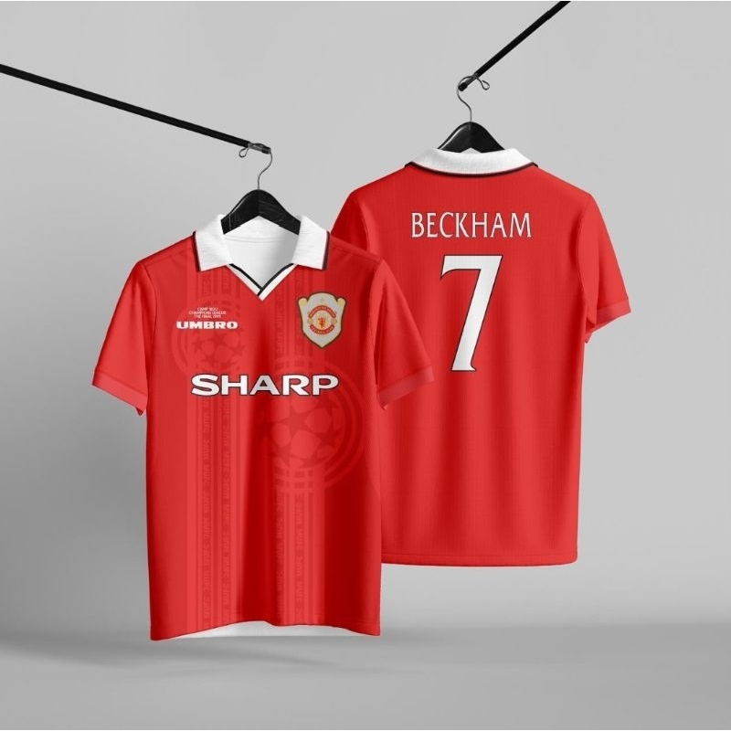 JERSEY RETRO VINTAGE MANCHESTER UNITED 1999/2000 CUSTOM FULL PRINTING