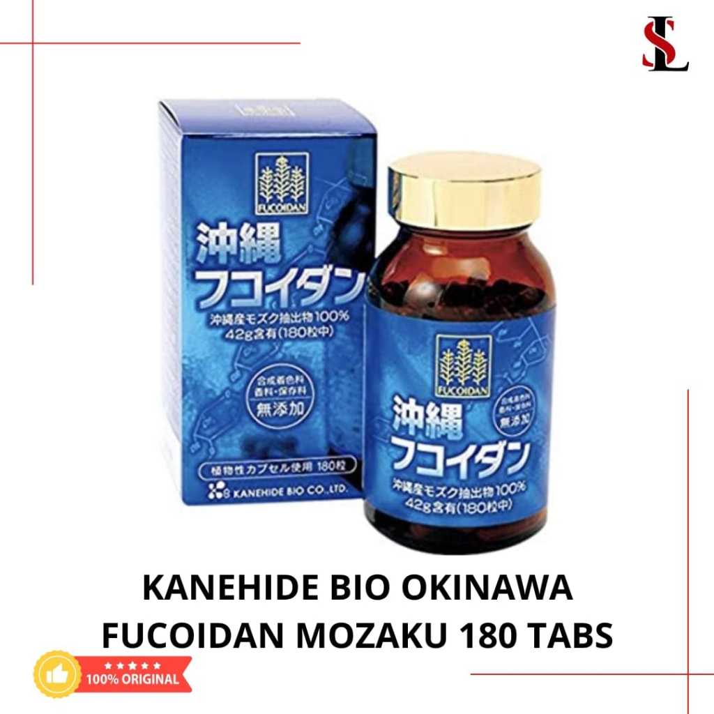 Kanehide Bio Okinawa Fucoidan Mozuku 180 Capsules original jepang