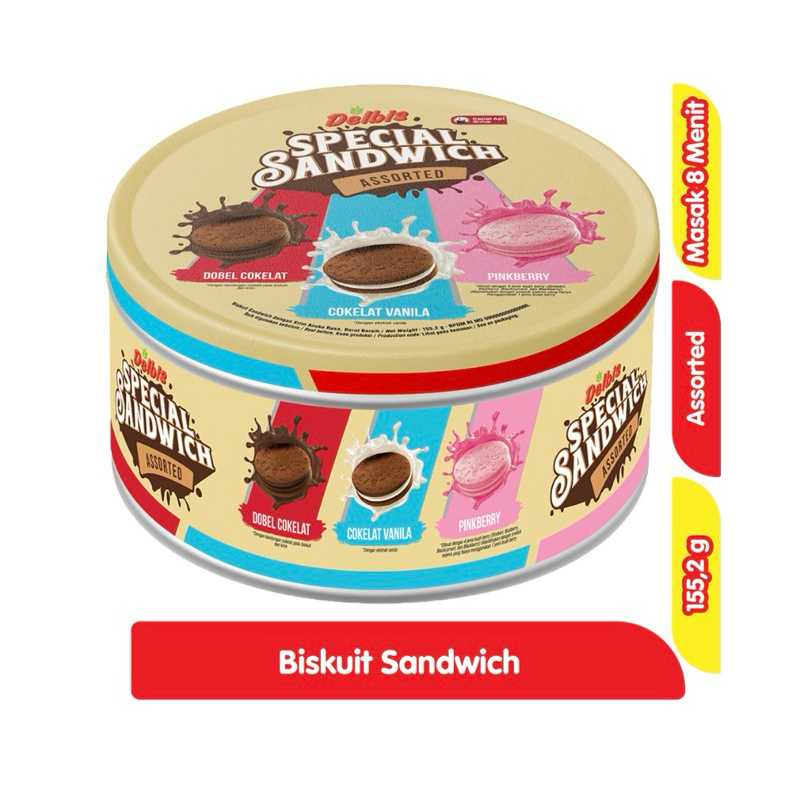 

DELBIS ASSORTED BISKUIT RASA VANILA COKLAT PINKBERRY