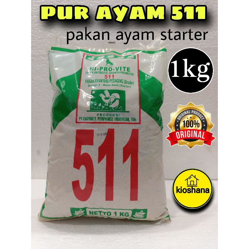Pur pakan ayam 511 Pokphand 1kg