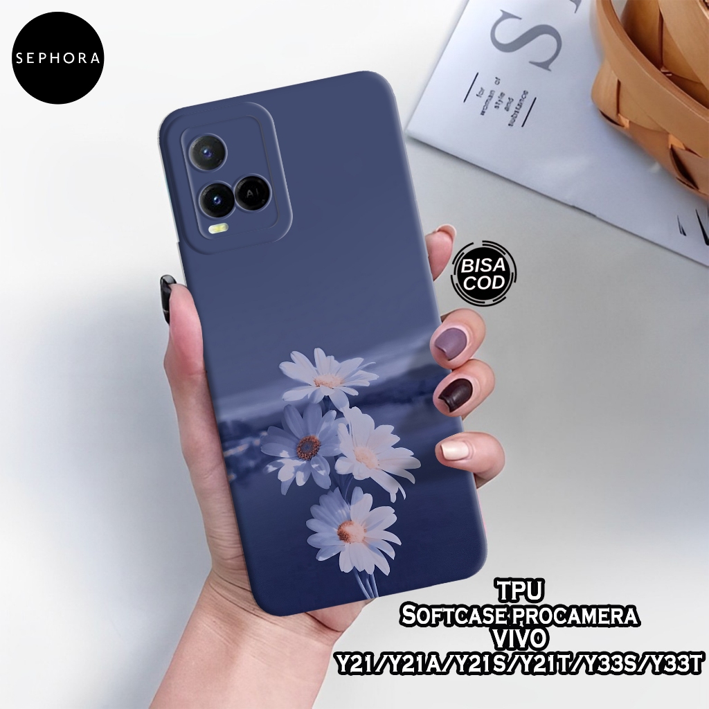 Case VIVO Y21/Y21A/Y21S/Y21T/Y33S/Y33T - Fashion Case Bunga - Softcase VIVO Y21/Y21A/Y21S/Y21T/Y33S/