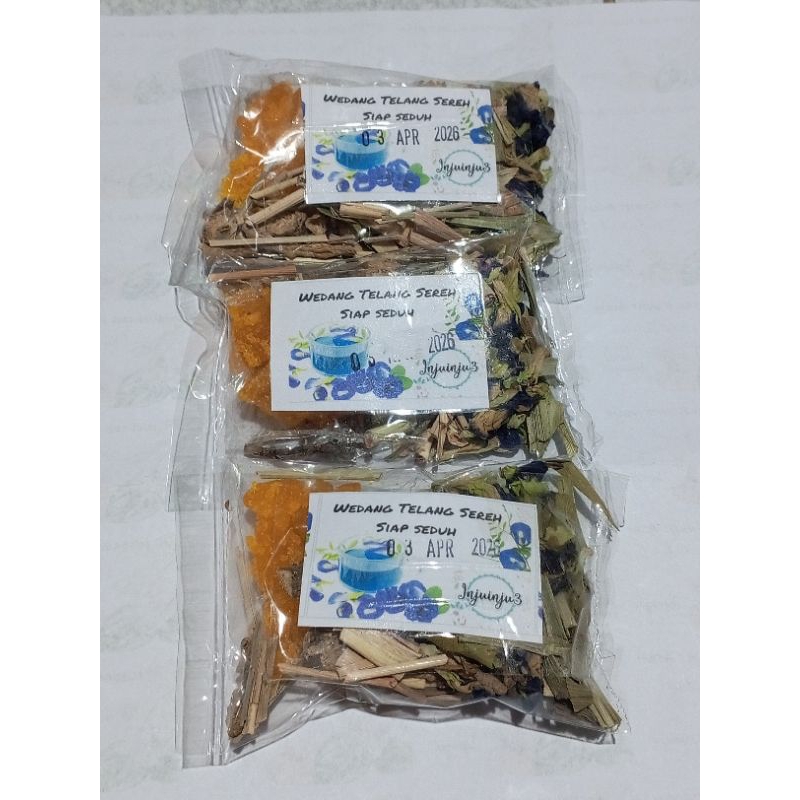 

Wedang Telang Sereh + Gula Batu Siap Seduh