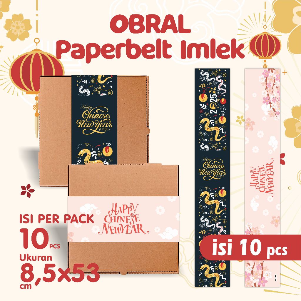 

OBRAL Paperbelt Imlek - paper sleave chinese new yeat