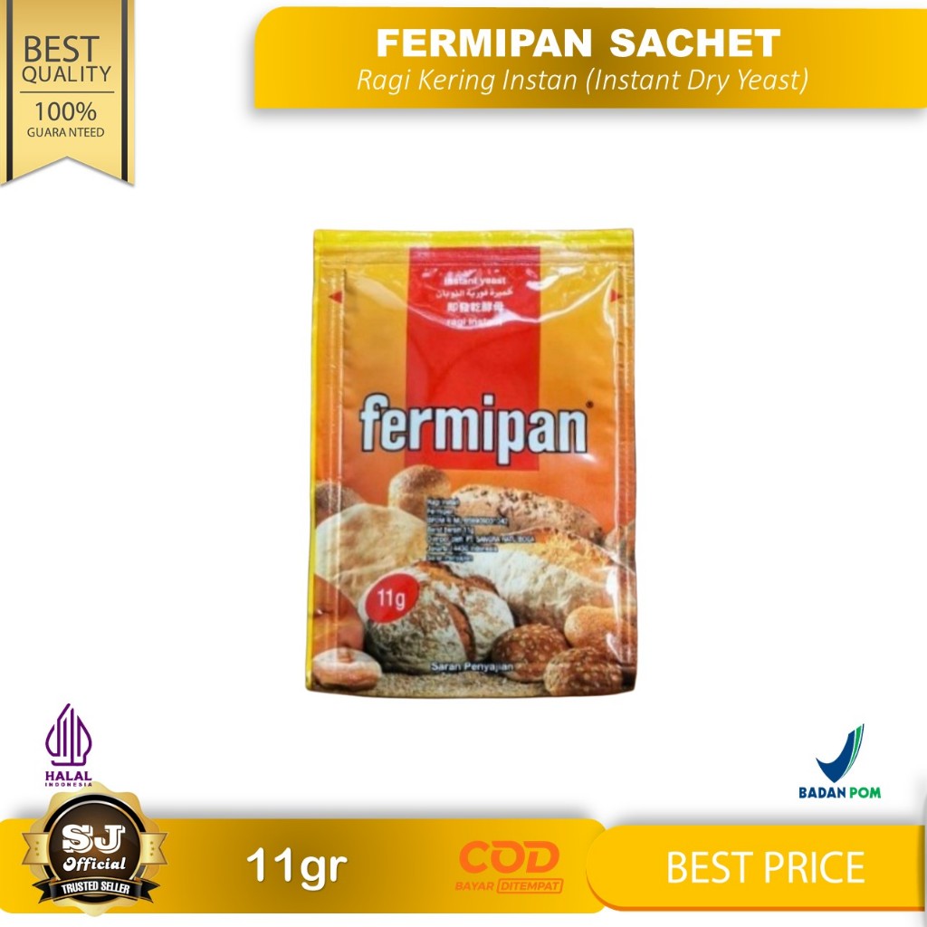 

Fermipan Sachet Ragi Instant 11gr (Instant Dry Yeast)