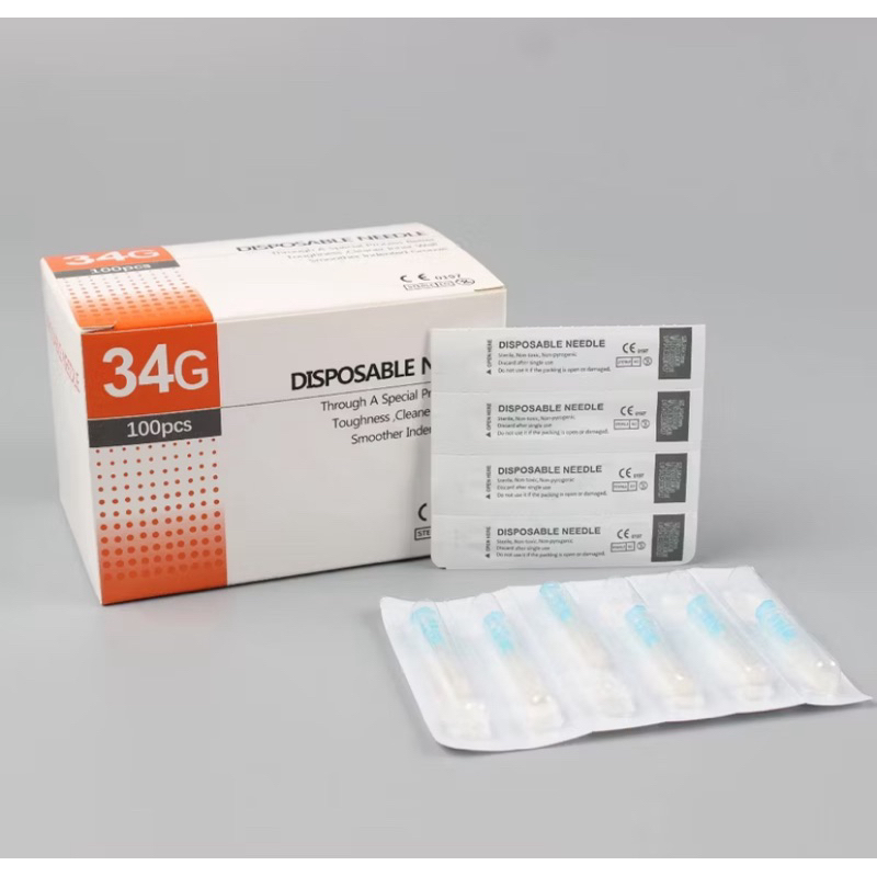 Meso needle 34G x 4mm isi (100 pcs)