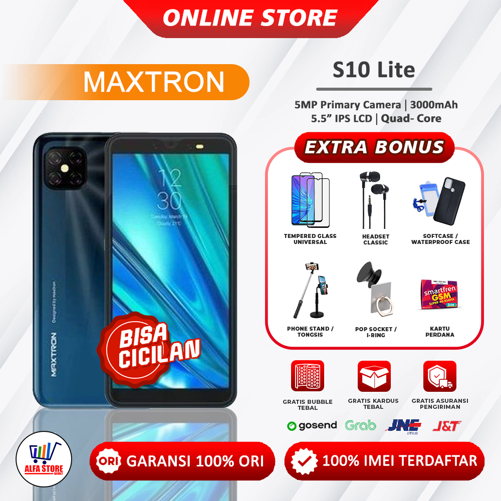 Maxtron S10 Lite RAM 2/8GB Layar 5,5" Garansi Resmi