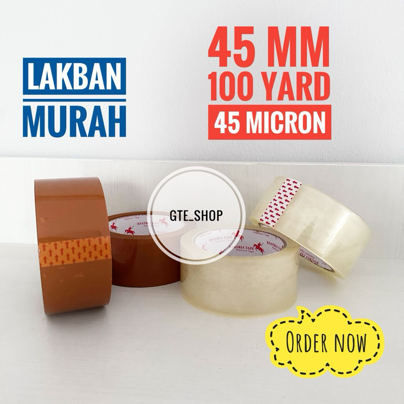

Lakban Bening (1pcs) PROMO MURAH- Lakban Coklat 100yard - Lakban Coklat 100yard lakban murah super solatip isolasi OPP roll/dus/slop Lakban Murah Lakban Super Lakban Lengket Lakban Kuat Lakban Dus Lakban Slop Plakban Daimaru