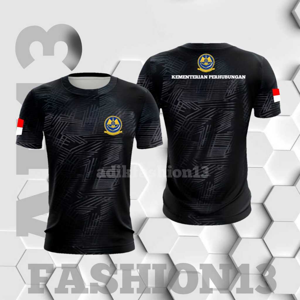 Kaos Kementrian perhubungan/ Kaos Kementrian perhubungan Bahan Dryfit EMBOS / Kaos Jersey Kementrian