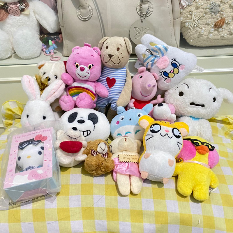BACA DES snowball ganci bag charm boneka care bear stitch teddy monyet totoro ghibli rico momorei ha
