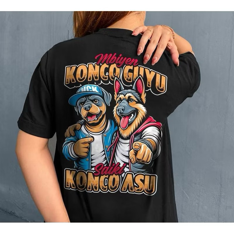 Kaos Mbiyen Konco Guyu Saiki Konco Asu / Kaos Baju Distro Katun Combed 24~ FREE STICKER