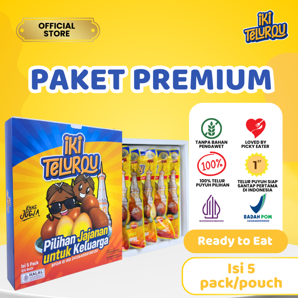 

Iki TelurQu Snack BB Booster Anti GTM - Telur Puyuh siap santap kemasan Premium (REQUEST RASA CANTUMKAN DI NOTE)