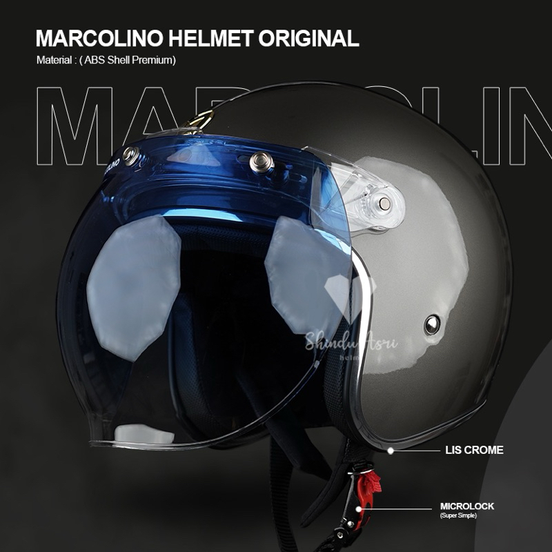 HELM RETRO MARCOLINO VISOR ORIGINAL