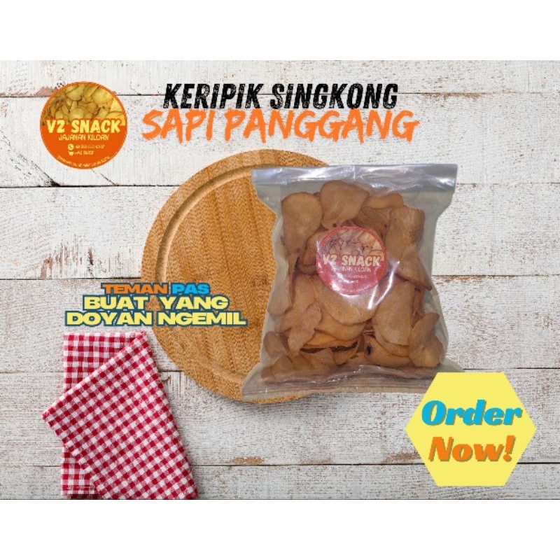 

500gr Kripik Singkong Sapi Panggang V2 Snack - Cemilan Ringan