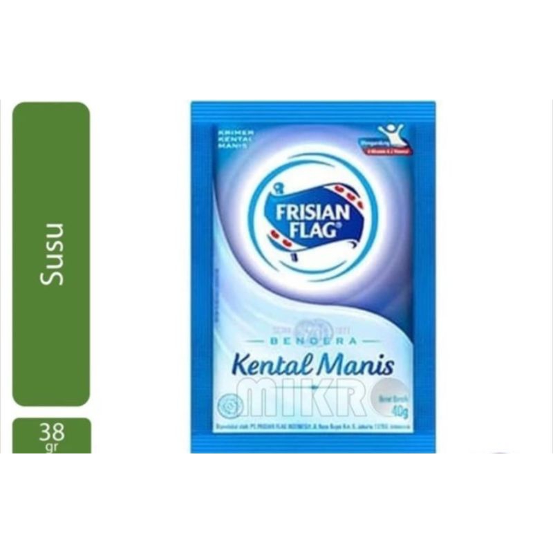 

Frisian flag Bendera Susu kental Manis Krimer Putih ( 1Renceng/6pcs)