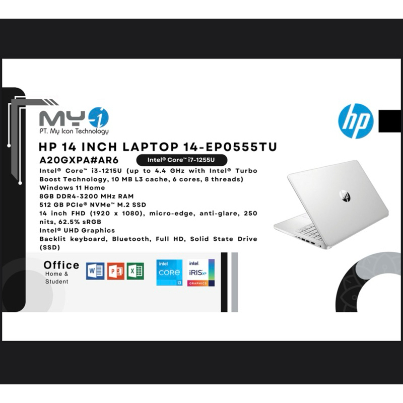LAPTOP HP 14-EP0555 I3