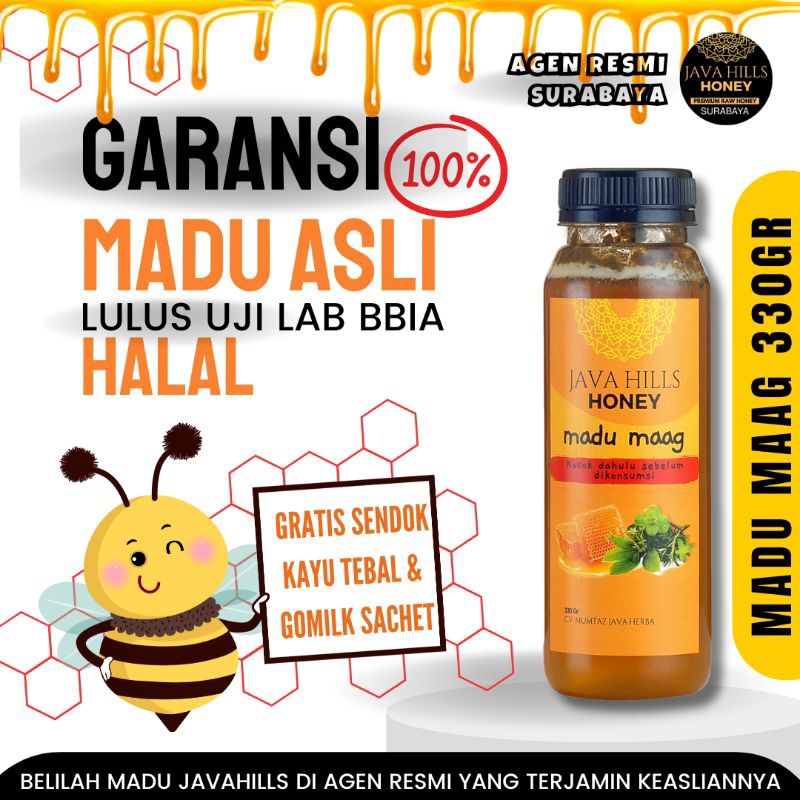 

JAVA HILLS Honey javahills Madu Maag Asam Lambung Gerd Vertigo Lulus Uji Lab Bbia Halal MADU MAAG 330GR