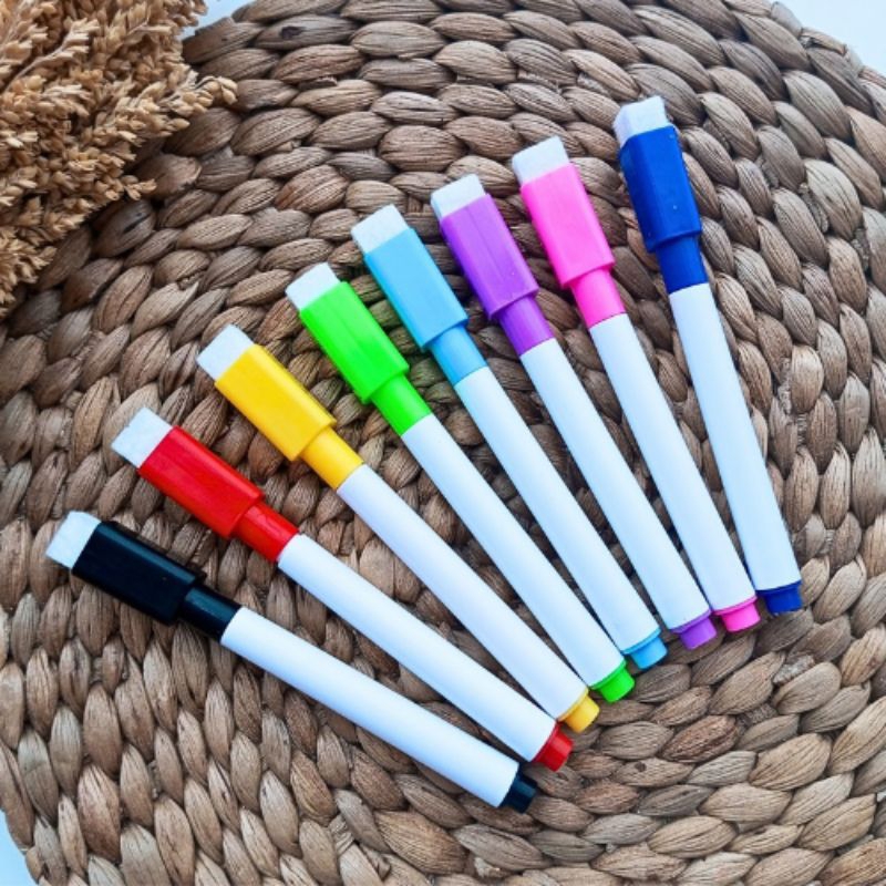

1SET ISI 8 SPIDOL WARNA WARNI | SPIDOL WIPE CLEAN Bs