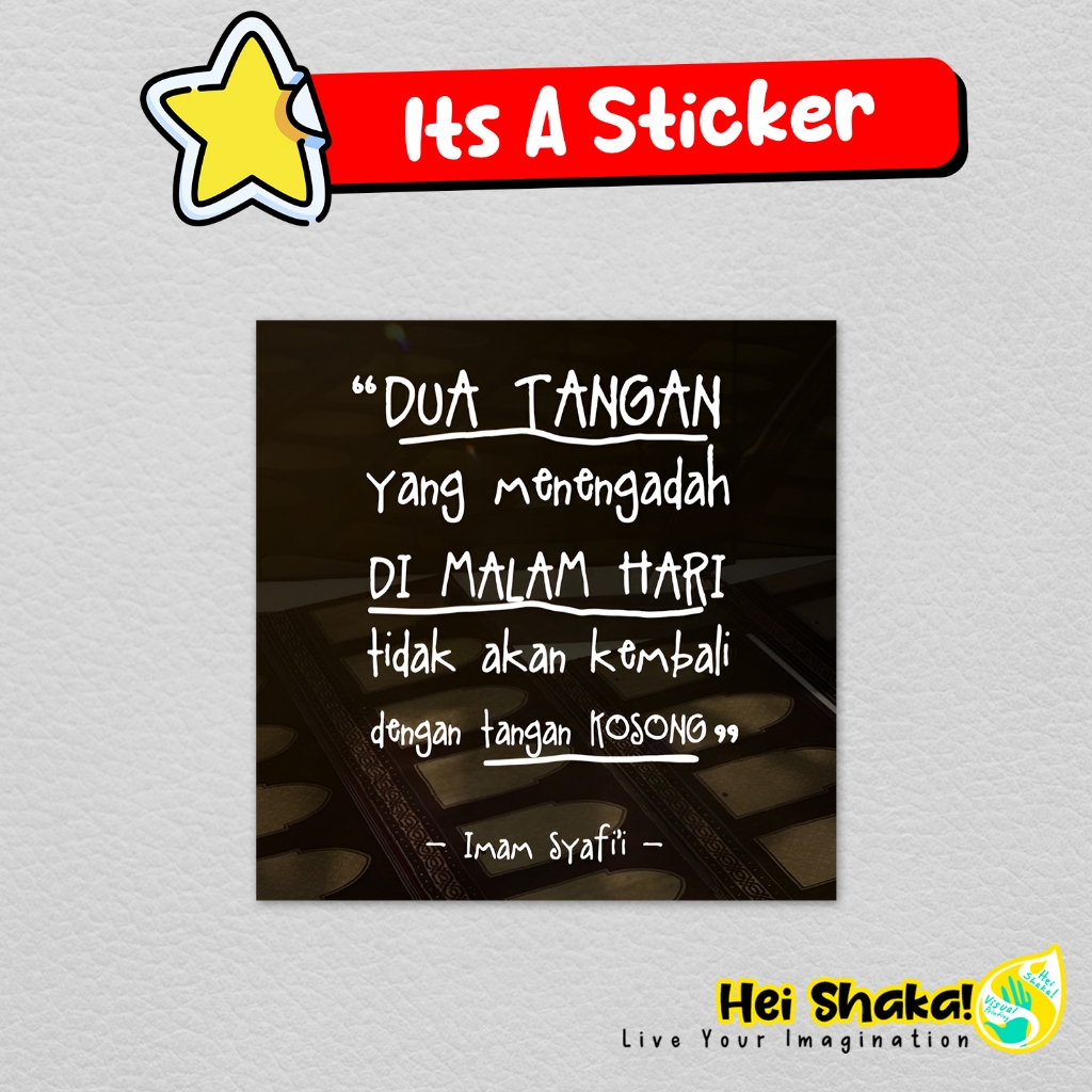 

Stiker Dua Tangan Yang Menengadah Di Malam Hari Tidak Akan Kembali Dengan Tangan Kosong Sticker Kata Kata Dakwah Islami Bahan Vinyl Anti Air
